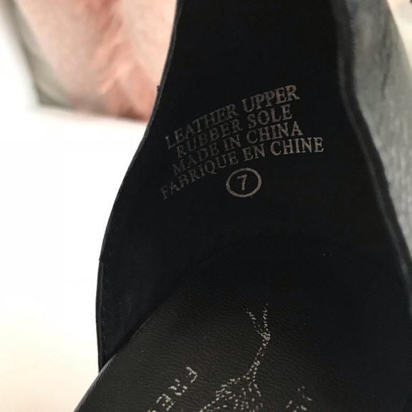 FREE PEOPLE JEFFERY CAMPBELL Black Leather Wedges - Picture 7 of 8